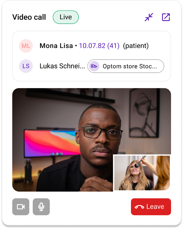 Live video consultation inside Medibrix